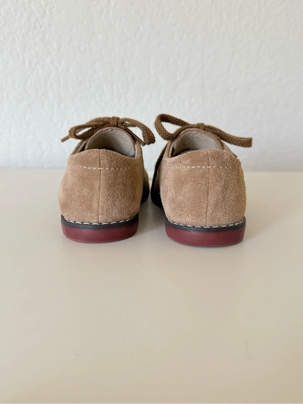 Boys Footmates Buckey Oxford Suede Lace-Up Shoes